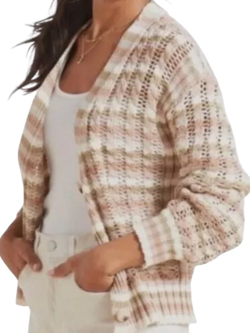 John & Jenn by Line Women's Multicolor Oversized Cardigan Size XS